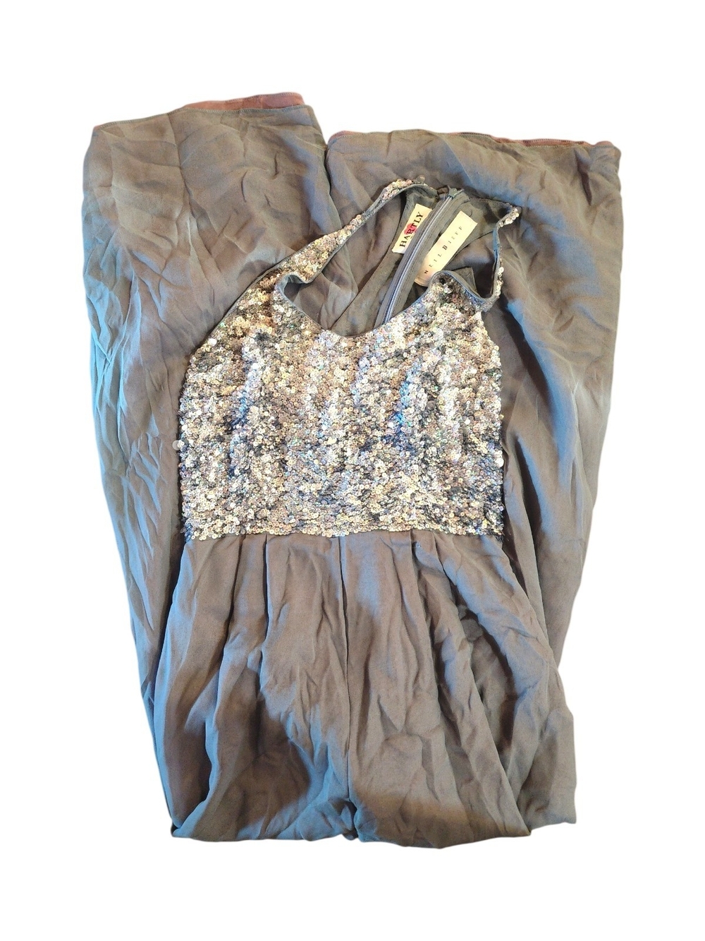 Neil Bieff Vintage Sequined Wide-Leg Jumpsuit, Size Small - Picture 4 of 5